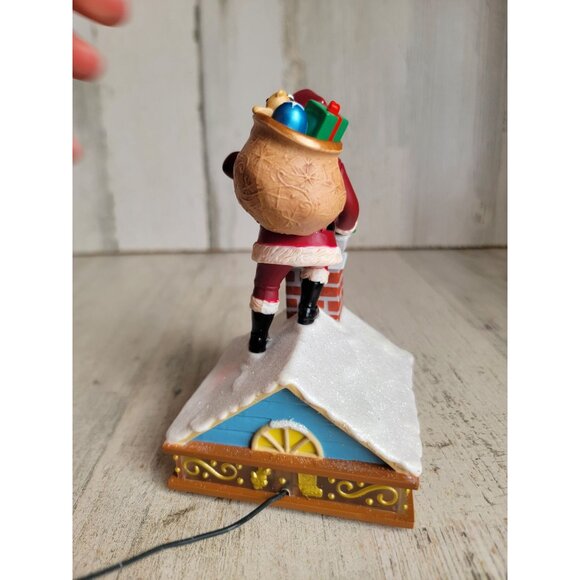 Hallmark Up on the house top magic ornament Xmas Santa Claus - Picture 4 of 6